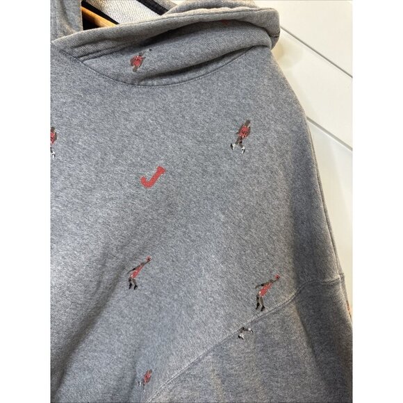 Jordan Sweater XXL Mens Hoodie Cotton Brown Solid Mini Jordan Characters - Picture 9 of 14